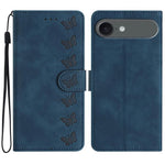 Coque de téléphone en cuir embossé Seven Butterflies, pour iPhone 16e / 17e, iPhone 17 Pro Max, iPhone 17 Pro, iPhone 17, iPhone Air, iPhone 16 Pro Max, iPhone 16 Pro, iPhone 16 Plus