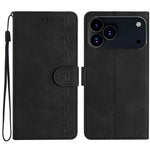 Coque de téléphone en cuir embossé Seven Butterflies, pour iPhone 16e / 17e, iPhone 17 Pro Max, iPhone 17 Pro, iPhone 17, iPhone Air, iPhone 16 Pro Max, iPhone 16 Pro, iPhone 16 Plus