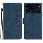 Coque de téléphone en cuir embossé Seven Butterflies, pour iPhone 16e / 17e, iPhone 17 Pro Max, iPhone 17 Pro, iPhone 17, iPhone Air, iPhone 16 Pro Max, iPhone 16 Pro, iPhone 16 Plus