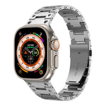 Bracelet de montre en métal à double rangée, pour Apple Watch Series 10 46mm, pour Apple Watch Series 10 42mm, pour Apple Watch SE 2023 44mm, pour Apple Watch SE 2023 40mm, pour Apple Watch Ultra 2 49mm, pour Apple Watch 9 45mm, pour Apple Watch 9 41mm