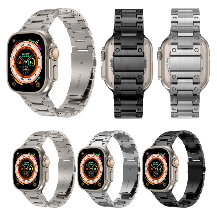 Bracelet de montre en métal à double rangée, pour Apple Watch Series 10 46mm, pour Apple Watch Series 10 42mm, pour Apple Watch SE 2023 44mm, pour Apple Watch SE 2023 40mm, pour Apple Watch Ultra 2 49mm, pour Apple Watch 9 45mm, pour Apple Watch 9 41mm