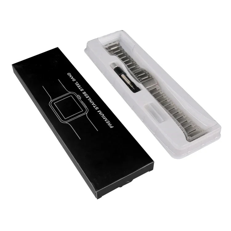 Double Rows Metal Watch Band, For Apple Watch 6 40mm, For Apple Watch 6 44mm, For Apple Watch 5 44mm, For Apple Watch 5 40mm, For Apple Watch 4 44mm, For Apple Watch 4 40mm, For Apple Watch 3 38mm, For Apple Watch 3 42mm, For Apple Watch 2 42mm        ...