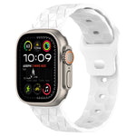 Bracelet de montre en silicone texturé motif Football, pour Apple Watch Ultra 2 49mm, pour Apple Watch 9 45mm, pour Apple Watch 9 41mm, pour Apple Watch Ultra 49mm
