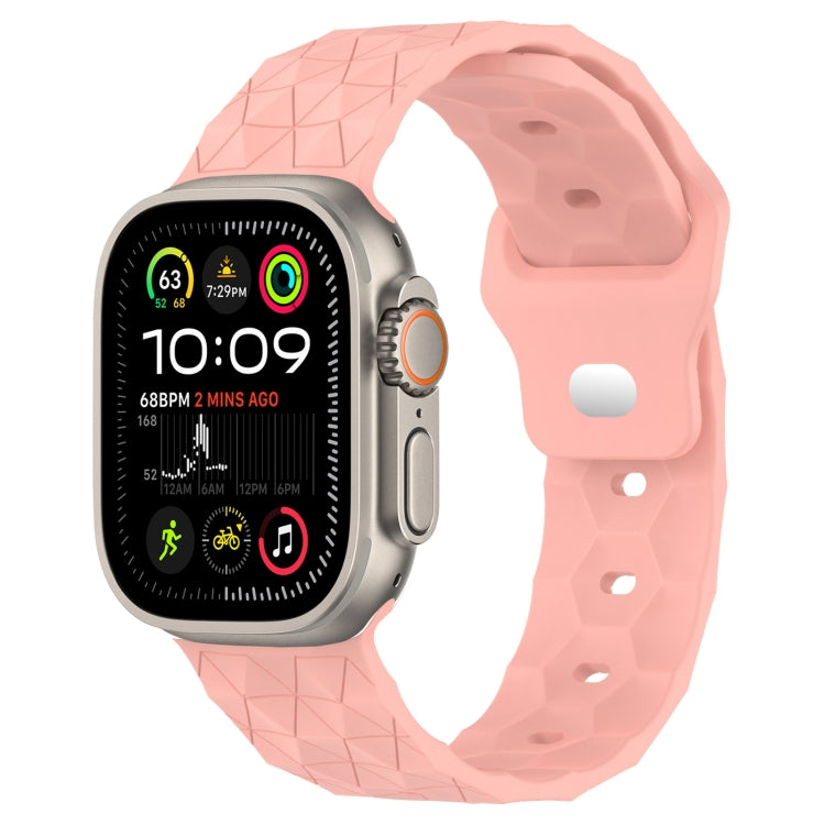 Bracelet de montre en silicone texturé motif Football, pour Apple Watch Ultra 2 49mm, pour Apple Watch 9 45mm, pour Apple Watch 9 41mm, pour Apple Watch Ultra 49mm