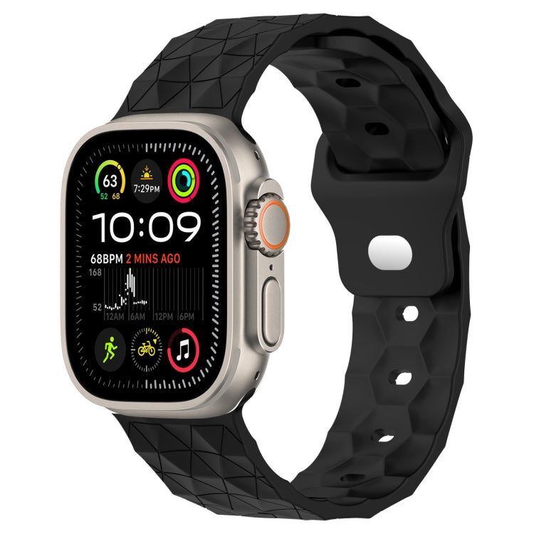 Bracelet de montre en silicone texturé motif Football, pour Apple Watch Ultra 2 49mm, pour Apple Watch 9 45mm, pour Apple Watch 9 41mm, pour Apple Watch Ultra 49mm