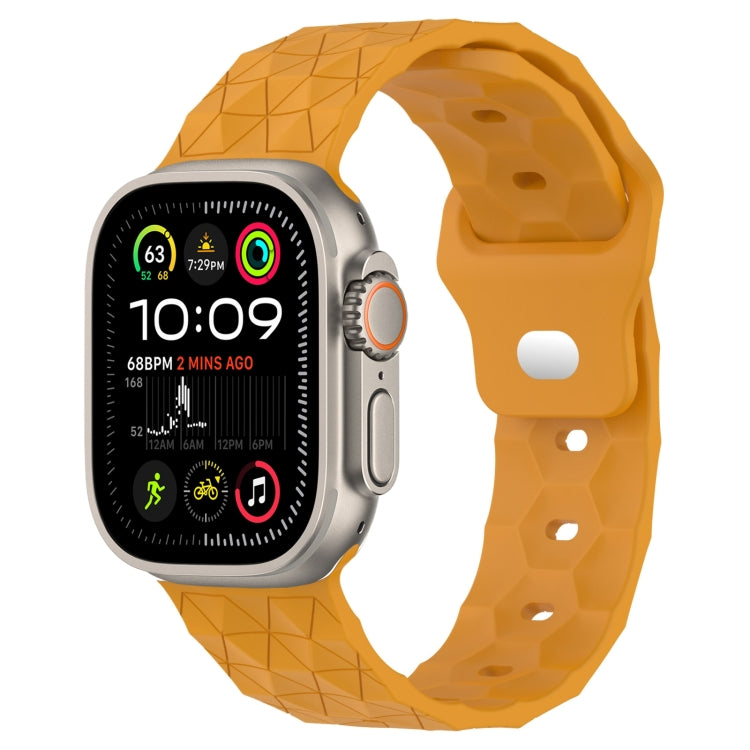 Bracelet de montre en silicone texturé motif Football, pour Apple Watch Ultra 2 49mm, pour Apple Watch 9 45mm, pour Apple Watch 9 41mm, pour Apple Watch Ultra 49mm
