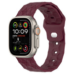 Bracelet de montre en silicone texturé motif Football, pour Apple Watch Ultra 2 49mm, pour Apple Watch 9 45mm, pour Apple Watch 9 41mm, pour Apple Watch Ultra 49mm
