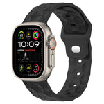 Bracelet de montre en silicone texturé motif Football, pour Apple Watch Ultra 2 49mm, pour Apple Watch 9 45mm, pour Apple Watch 9 41mm, pour Apple Watch Ultra 49mm