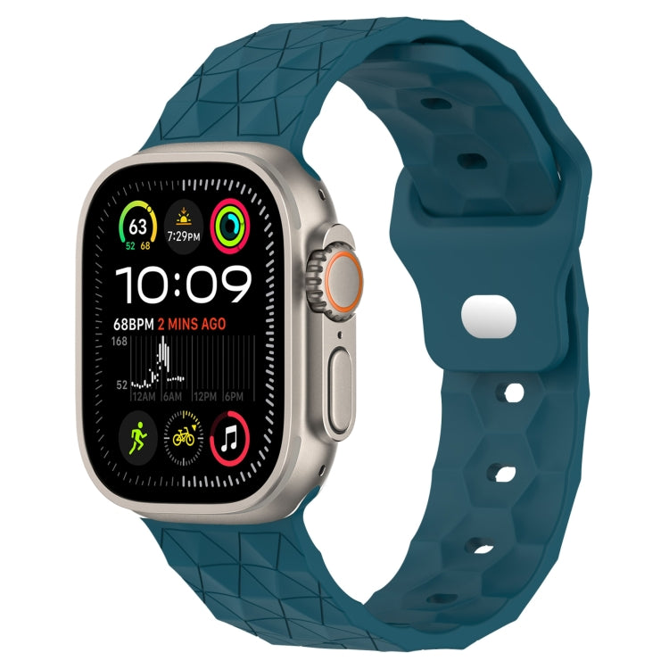 Bracelet de montre en silicone texturé motif Football, pour Apple Watch Ultra 2 49mm, pour Apple Watch 9 45mm, pour Apple Watch 9 41mm, pour Apple Watch Ultra 49mm
