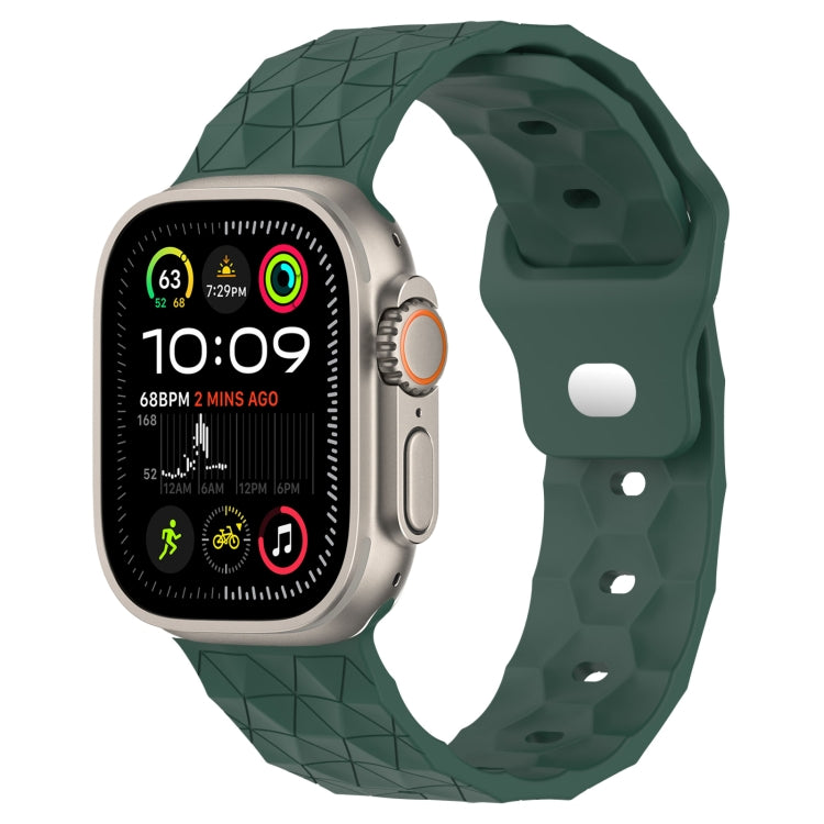 Bracelet de montre en silicone texturé motif Football, pour Apple Watch Ultra 2 49mm, pour Apple Watch 9 45mm, pour Apple Watch 9 41mm, pour Apple Watch Ultra 49mm