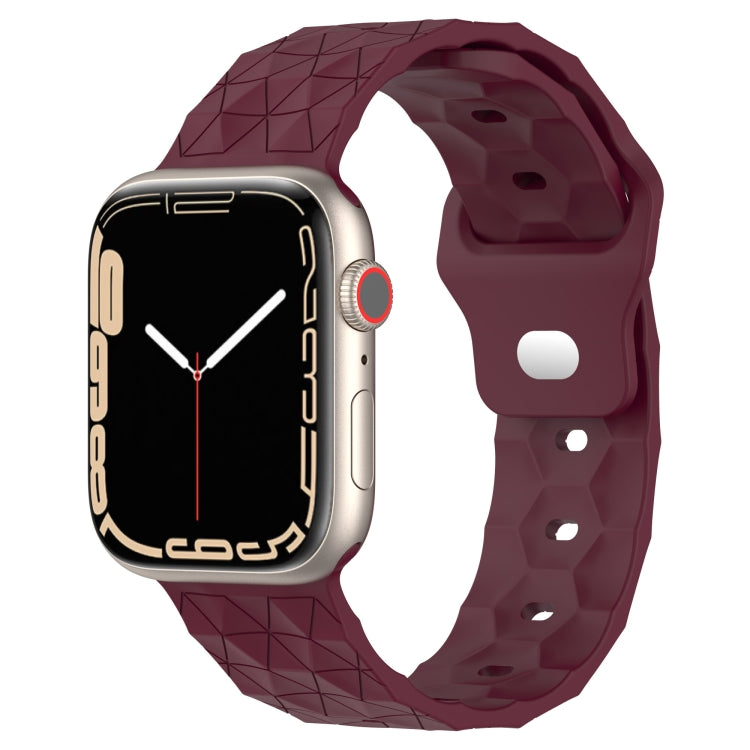 Bracelet de montre en silicone texturé Football, pour Apple Watch 7 41mm, pour Apple Watch 7 45mm, pour Apple Watch SE 40mm, pour Apple Watch SE 44mm