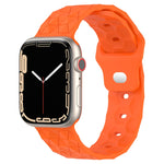 Bracelet de montre en silicone texturé Football, pour Apple Watch 4 44mm, pour Apple Watch 4 40mm, pour Apple Watch 3 38mm, pour Apple Watch 3 42mm