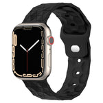 Bracelet de montre en silicone à texture football, pour Apple Watch Series 10 46mm, pour Apple Watch Series 10 42mm, pour Apple Watch SE 2023 44mm, pour Apple Watch SE 2023 40mm