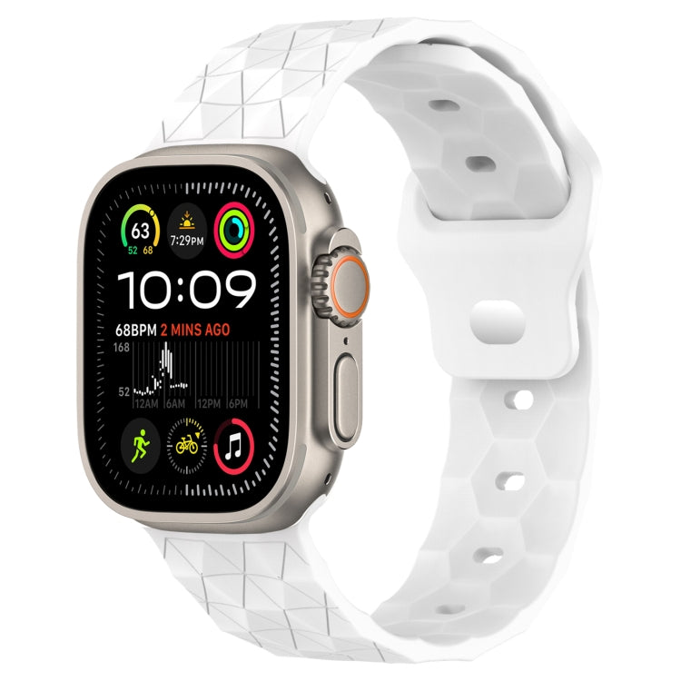 Bracelet de montre en silicone texturé motif Football, pour Apple Watch Ultra 2 49mm, pour Apple Watch 9 45mm, pour Apple Watch 9 41mm, pour Apple Watch Ultra 49mm
