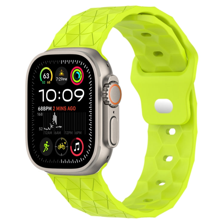 Bracelet de montre en silicone texturé motif Football, pour Apple Watch Ultra 2 49mm, pour Apple Watch 9 45mm, pour Apple Watch 9 41mm, pour Apple Watch Ultra 49mm
