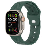 Bracelet de montre en silicone texturé motif Football, pour Apple Watch Ultra 2 49mm, pour Apple Watch 9 45mm, pour Apple Watch 9 41mm, pour Apple Watch Ultra 49mm