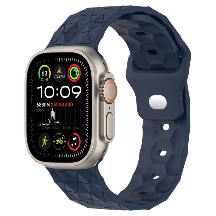 Bracelet de montre en silicone texturé motif Football, pour Apple Watch Ultra 2 49mm, pour Apple Watch 9 45mm, pour Apple Watch 9 41mm, pour Apple Watch Ultra 49mm