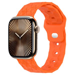 Bracelet de montre en silicone à texture football, pour Apple Watch Series 10 46mm, pour Apple Watch Series 10 42mm, pour Apple Watch SE 2023 44mm, pour Apple Watch SE 2023 40mm
