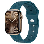 Bracelet de montre en silicone à texture football, pour Apple Watch Series 10 46mm, pour Apple Watch Series 10 42mm, pour Apple Watch SE 2023 44mm, pour Apple Watch SE 2023 40mm