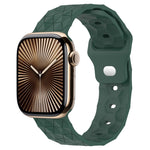 Bracelet de montre en silicone à texture football, pour Apple Watch Series 10 46mm, pour Apple Watch Series 10 42mm, pour Apple Watch SE 2023 44mm, pour Apple Watch SE 2023 40mm