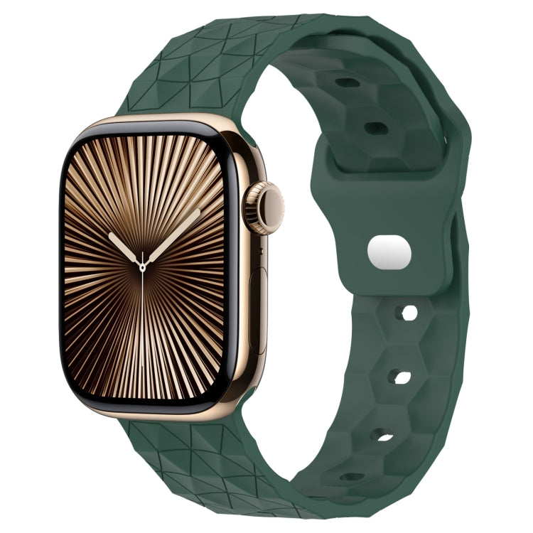 Bracelet de montre en silicone à texture football, pour Apple Watch Series 10 46mm, pour Apple Watch Series 10 42mm, pour Apple Watch SE 2023 44mm, pour Apple Watch SE 2023 40mm