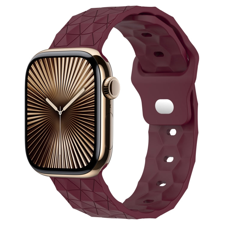 Bracelet de montre en silicone à texture football, pour Apple Watch Series 10 46mm, pour Apple Watch Series 10 42mm, pour Apple Watch SE 2023 44mm, pour Apple Watch SE 2023 40mm