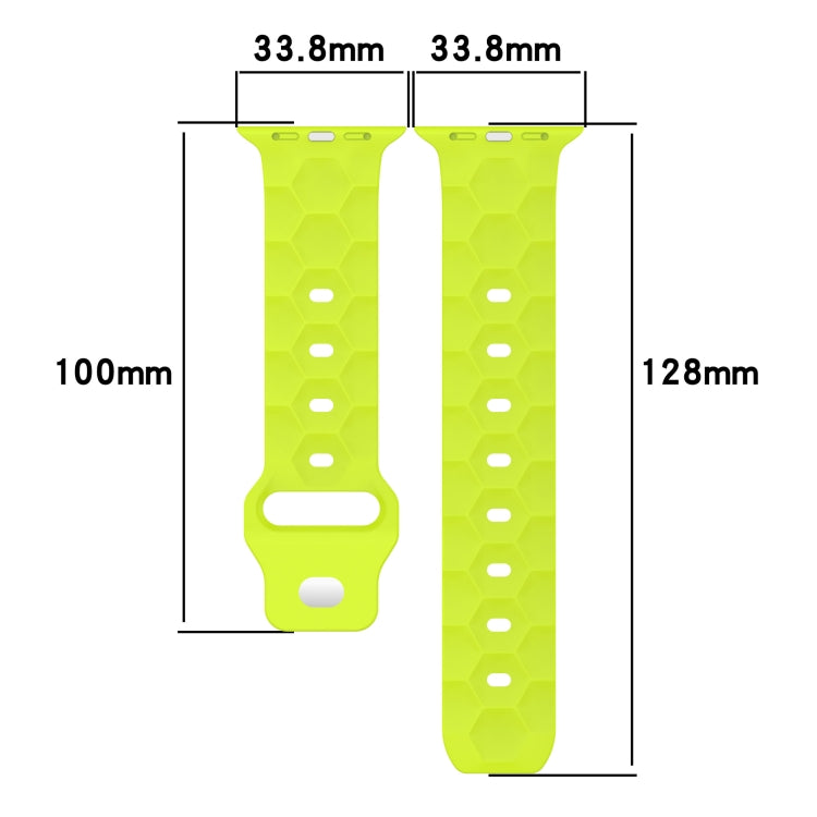 Bracelet de montre en silicone texturé motif Football, pour Apple Watch Ultra 2 49mm, pour Apple Watch 9 45mm, pour Apple Watch 9 41mm, pour Apple Watch Ultra 49mm