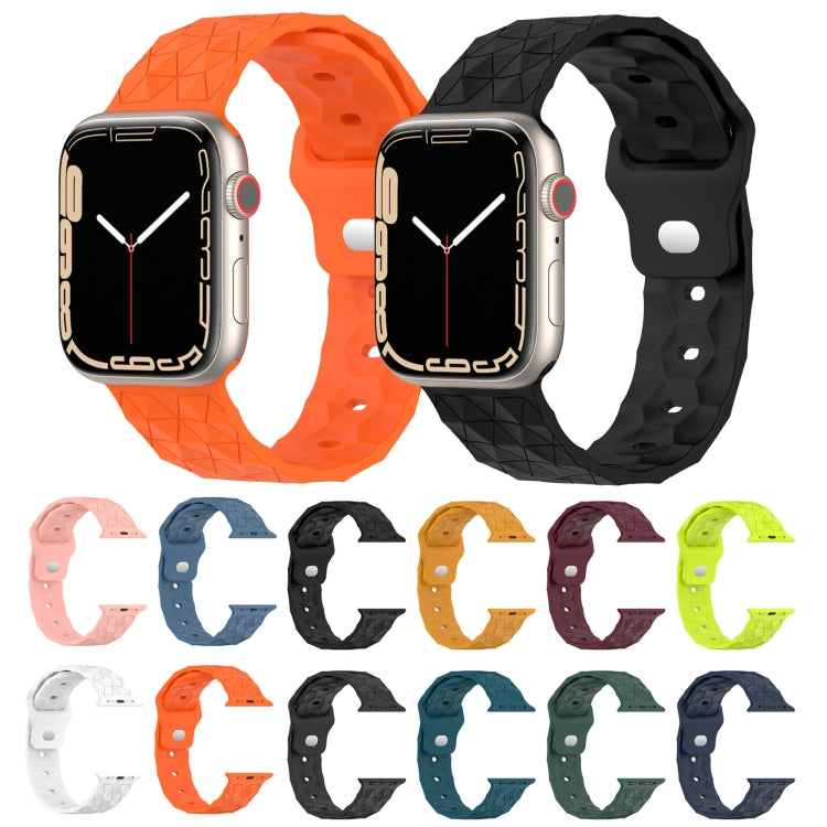 Bracelet de montre en silicone texturé Football, pour Apple Watch 4 44mm, pour Apple Watch 4 40mm, pour Apple Watch 3 38mm, pour Apple Watch 3 42mm