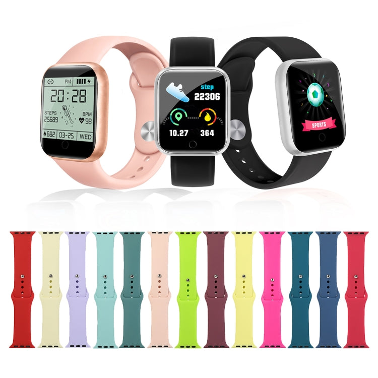 Bracelet de montre de remplacement en silicone, section courte (femme), pour Apple Watch Series 8&7 41mm / SE 2&6&SE&5&4 40mm / 3&2&1 38mm, pour Apple Watch Ultra 49mm / Series 8&7 45mm / SE 2&6&SE&5&4 44mm / 3&2&1 42mm