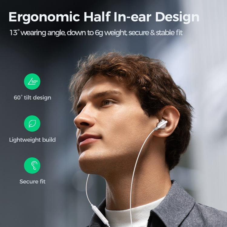 JOYROOM JR-EW01 Écouteurs filaires semi-intra-auriculaires 3,5 mm, Longueur : 1,2 m, JR-EW01