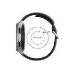Bracelet de rechange en silicone bicolore, pour Samsung Galaxy Watch 46mm / Gear S3, pour Huawei Watch GT2 / Honor Magic Watch 2 46mm