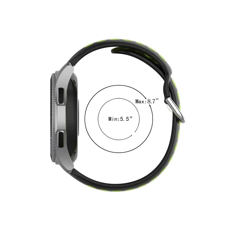 Bracelet de rechange en silicone bicolore, pour Samsung Galaxy Watch 46mm / Gear S3, pour Huawei Watch GT2 / Honor Magic Watch 2 46mm