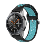 Bracelet de rechange en silicone bicolore, pour Samsung Galaxy Watch 46mm / Gear S3, pour Huawei Watch GT2 / Honor Magic Watch 2 46mm