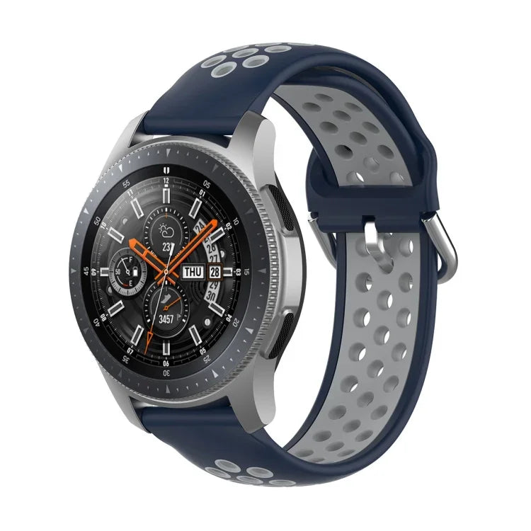 Bracelet de rechange en silicone bicolore, pour Samsung Galaxy Watch 46mm / Gear S3, pour Huawei Watch GT2 / Honor Magic Watch 2 46mm