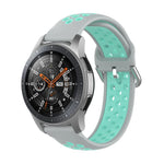 Bracelet de rechange en silicone bicolore, pour Samsung Galaxy Watch 46mm / Gear S3, pour Huawei Watch GT2 / Honor Magic Watch 2 46mm