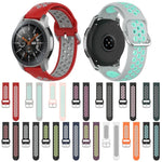 Bracelet de rechange en silicone bicolore, pour Samsung Galaxy Watch 46mm / Gear S3, pour Huawei Watch GT2 / Honor Magic Watch 2 46mm