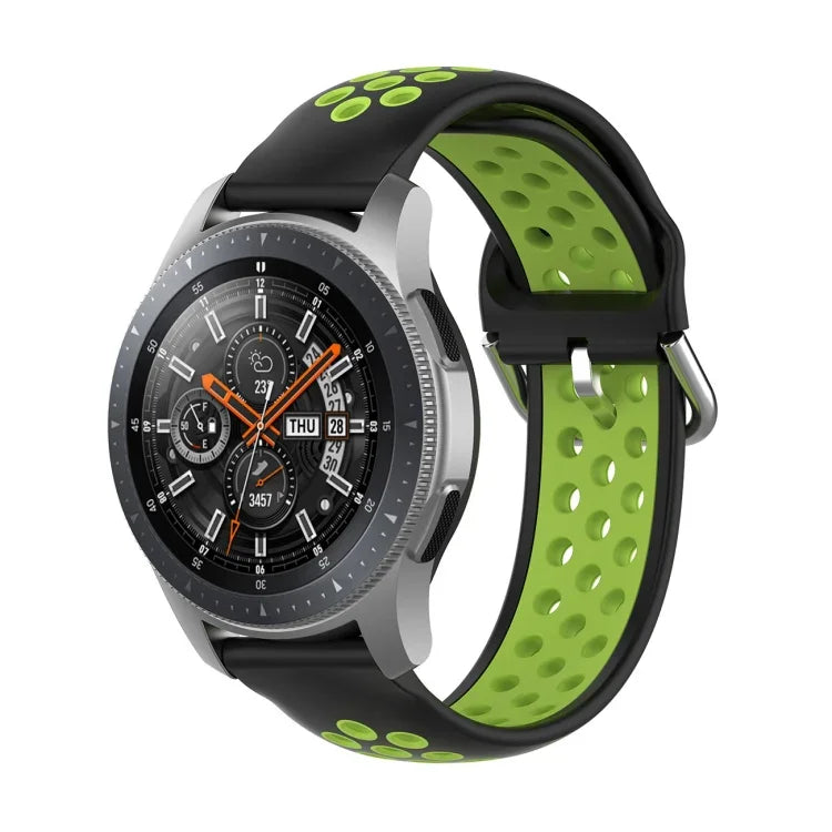 Bracelet de rechange en silicone bicolore, pour Samsung Galaxy Watch 46mm / Gear S3, pour Huawei Watch GT2 / Honor Magic Watch 2 46mm