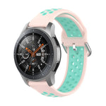 Bracelet de rechange en silicone bicolore, pour Samsung Galaxy Watch 46mm / Gear S3, pour Huawei Watch GT2 / Honor Magic Watch 2 46mm