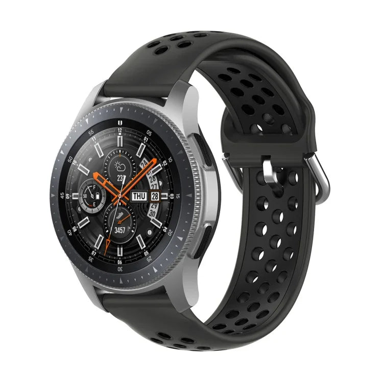 Bracelet de rechange en silicone bicolore, pour Samsung Galaxy Watch 46mm / Gear S3, pour Huawei Watch GT2 / Honor Magic Watch 2 46mm
