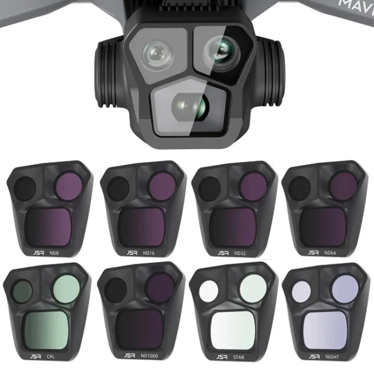 Filtres d'objectif JSR GB 8 en 1 CPL ND8 ND16 ND32 ND64 STAR ND1000 NIGHT, pour DJI Mavic 3 Pro