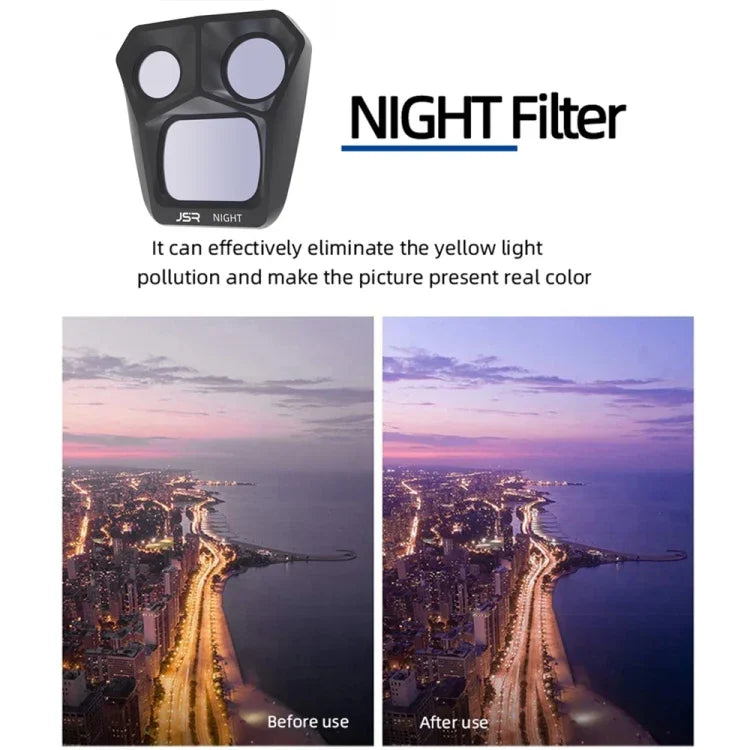 Filtres d'objectif JSR GB 8 en 1 CPL ND8 ND16 ND32 ND64 STAR ND1000 NIGHT, pour DJI Mavic 3 Pro