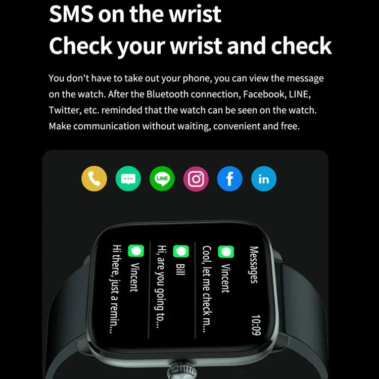 Montre connectée T20 avec bracelet en silicone étanche IP67 de 1,96 pouce, compatible avec les appels Bluetooth double mode et la surveillance de la fréquence cardiaque