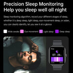 Montre connectée T20 avec bracelet en silicone étanche IP67 de 1,96 pouce, compatible avec les appels Bluetooth double mode et la surveillance de la fréquence cardiaque