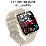 Montre connectée T20 avec bracelet en silicone étanche IP67 de 1,96 pouce, compatible avec les appels Bluetooth double mode et la surveillance de la fréquence cardiaque