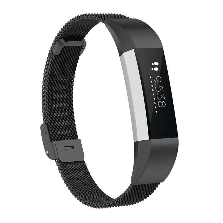 For Fitbit Alta / Alta HR / ACE Watch Button Mesh Metal Replacement Strap Watchband, S, L