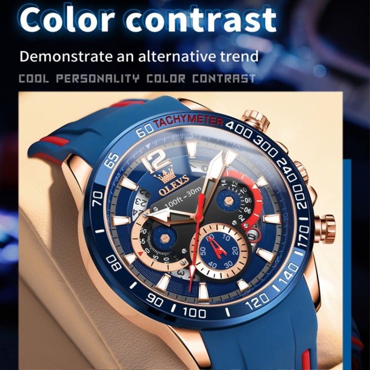 Montre quartz sportive multifonction étanche pour homme OLEVS 9936