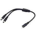 Adaptateur séparateur d'alimentation DC prise femelle 5,5 x 2,1mm vers mâle, câble d'alimentation, 30cm, 70cm