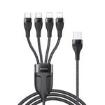 YESIDO CA111 Câble de charge USB 1,2 m 4A vers double Type-C + double 8 broches, CA111
