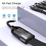 YESIDO CA111 Câble de charge USB 1,2 m 4A vers double Type-C + double 8 broches, CA111