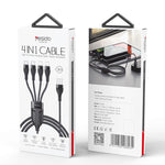 YESIDO CA111 Câble de charge USB 1,2 m 4A vers double Type-C + double 8 broches, CA111